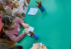 dzieci kolorują wyzwanie projektowe